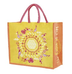 Spirit of OM - Jutetasche - gelb/orange/pink