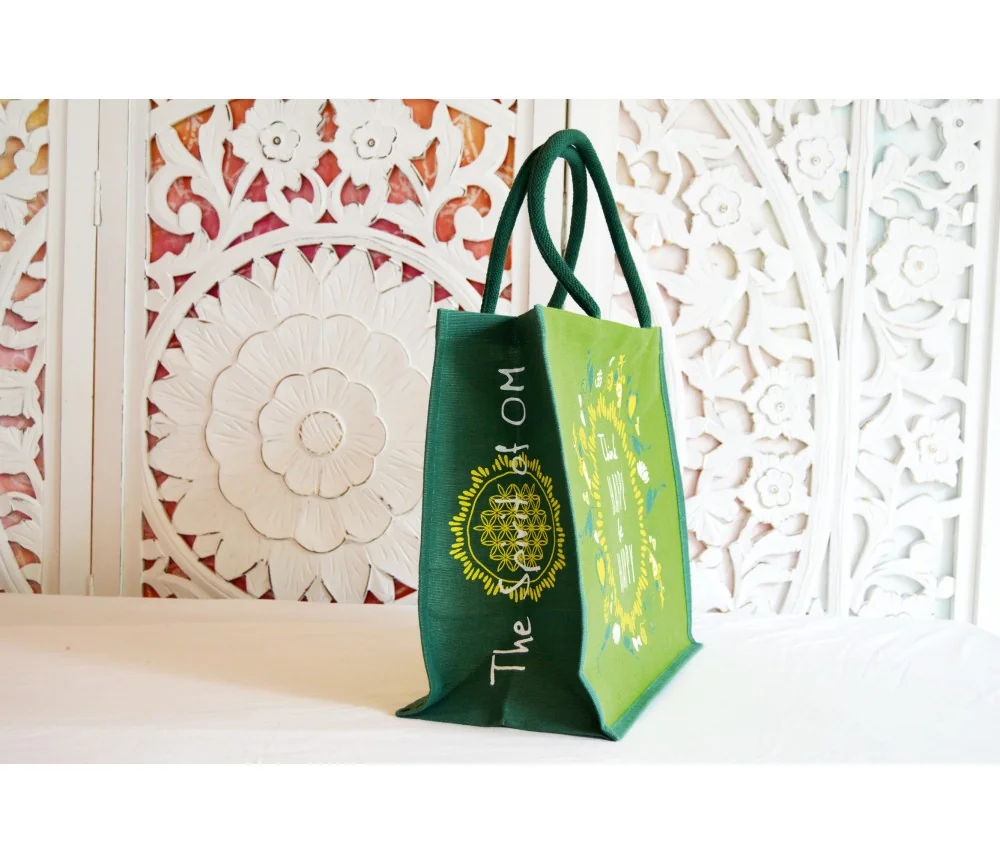 Spirit of OM - Jutetasche - grün