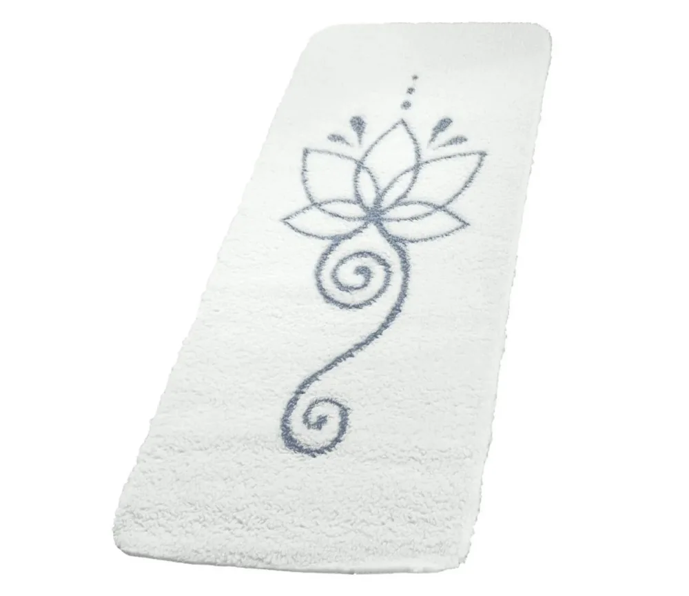 Spirit of OM - Yogamatte Lotus - 81 x 198cm - naturweiß/grau