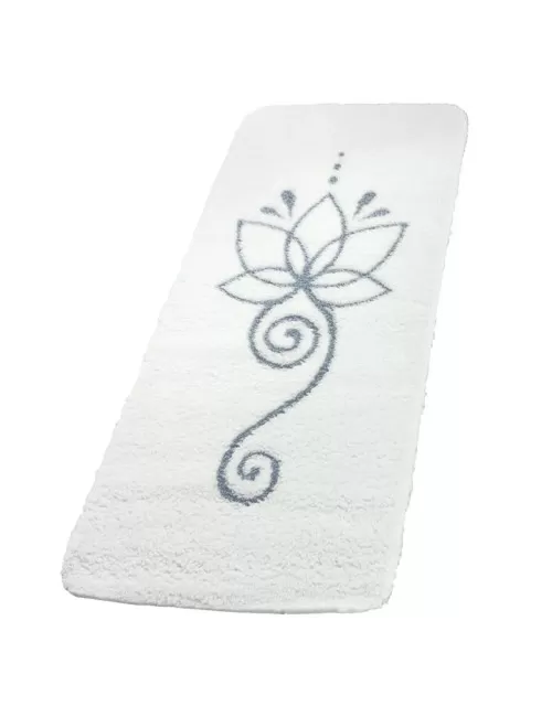 Spirit of OM - Yogamatte Lotus - 81 x 198cm - naturweiß/grau