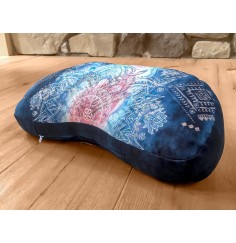 Spirit of OM - Meditationskissen Halbmond - indigo/peach