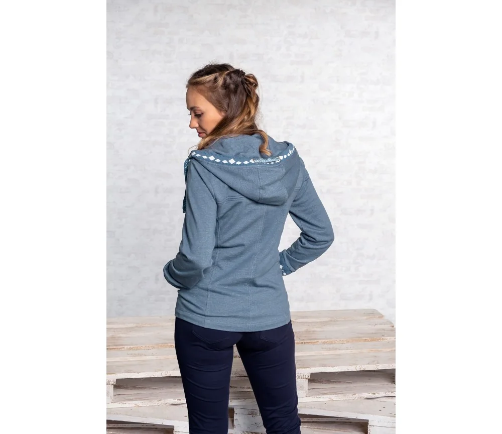 Spirit of OM - Sweatjacke women - jeansblau
