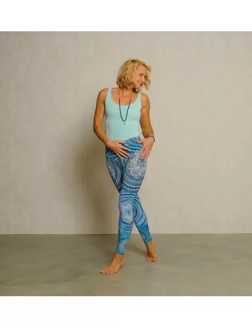 Spirit of OM - Yoga Leggings Blue Spirit - indigo-blue