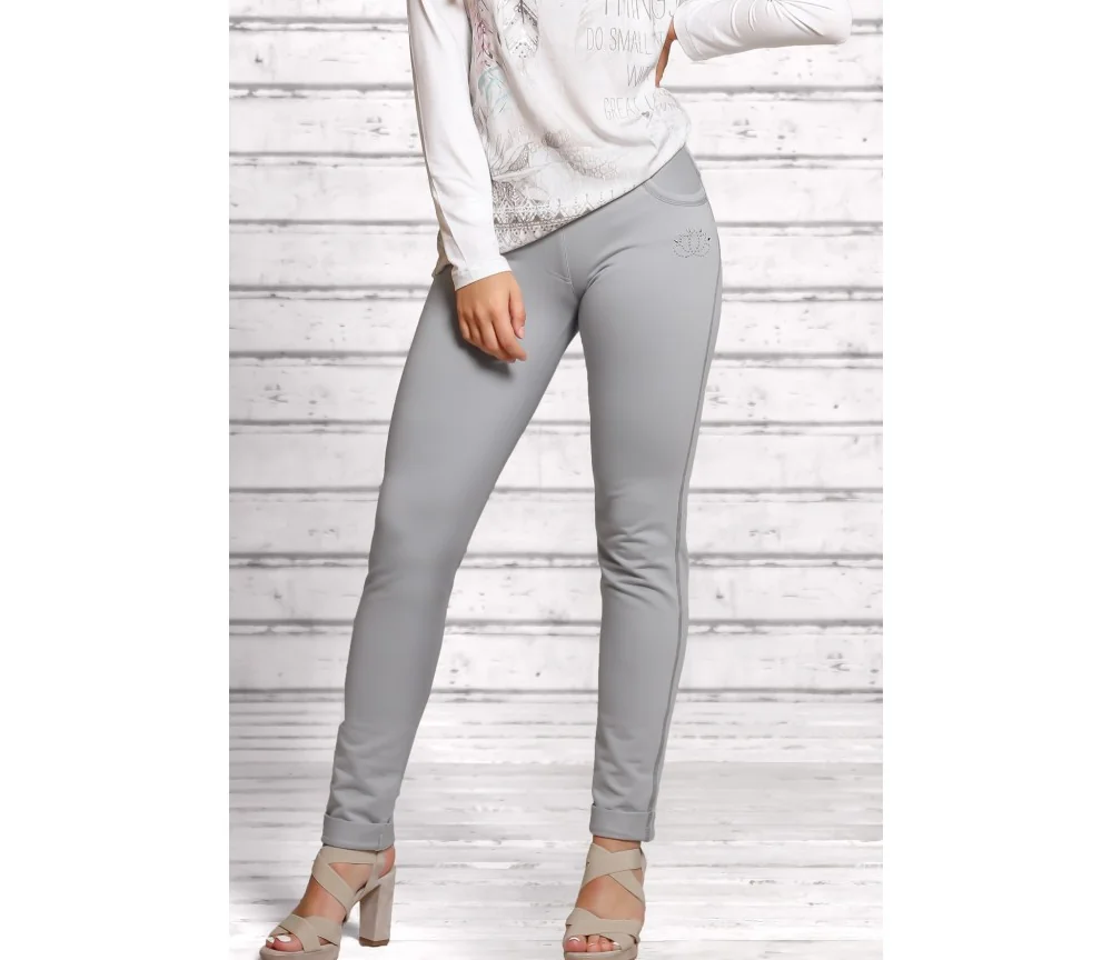 Spirit of OM - Jegging - kieselgrau