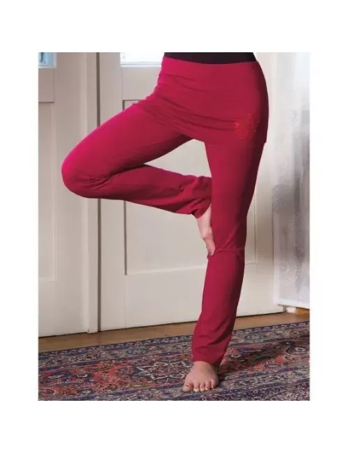Spirit of OM - Yogahose mit Rockbund - rosenrot