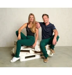 Spirit of OM - Wellnesshose Unisex - farngrün