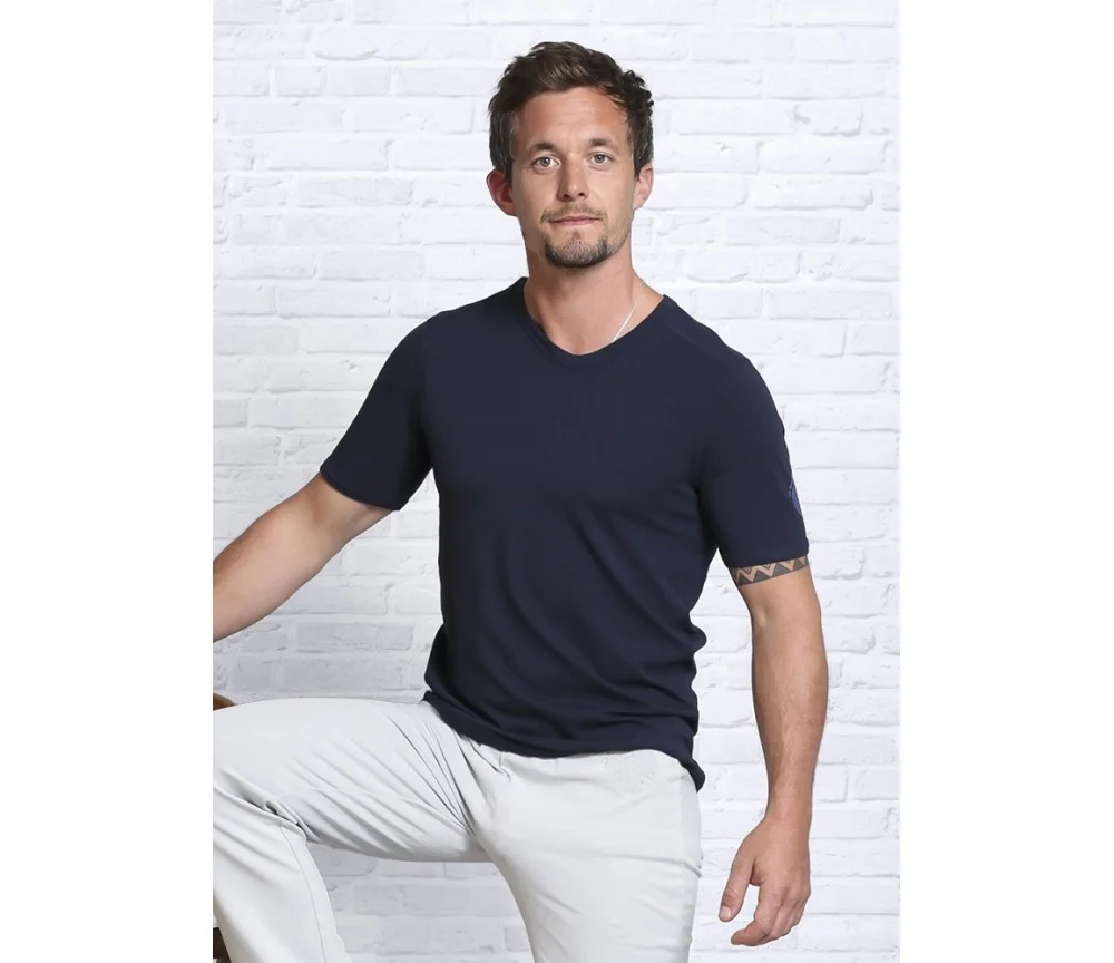Spirit of OM - T-Shirt Bambus - dunkelblau