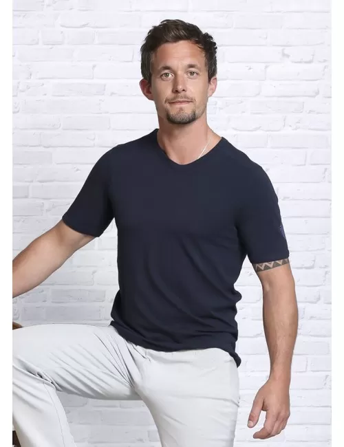 Spirit of OM - T-Shirt Bambus - dunkelblau