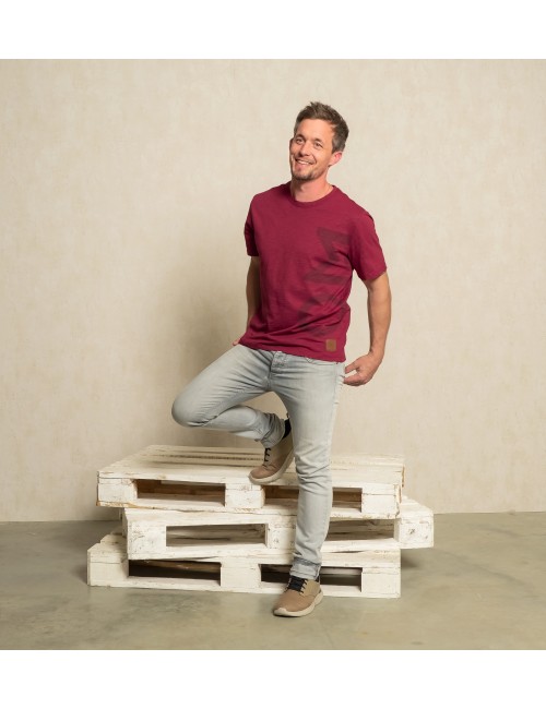 Spirit of OM - T-Shirt men OM - bordeaux