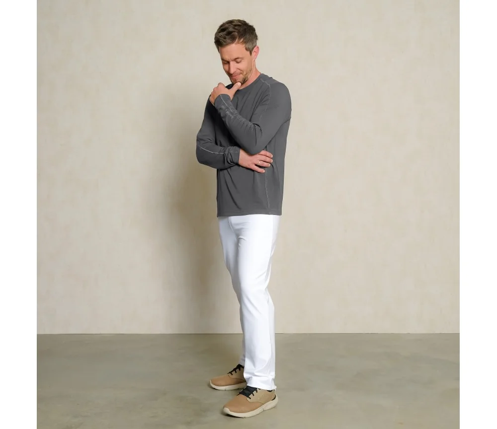 Spirit of OM - Longsleeve Bambus - turmalingrau