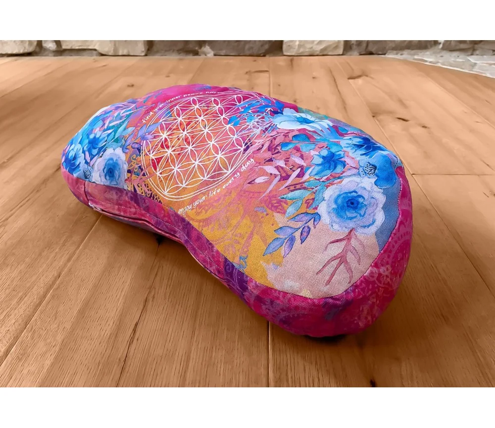 Spirit of OM - Meditationskissen Halbmond - pink/bunt