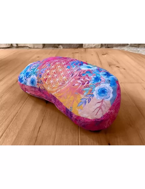 Spirit of OM - Meditationskissen Halbmond - pink/bunt