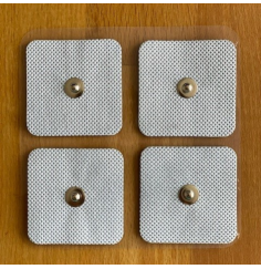 Klebe - Elektroden 4 er Pack 4eckig groß - für Healy Gerät, TimeWaver, Elektro- & Tens- Stimulationsgeräte