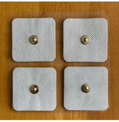 Klebe - Elektroden 4 er Pack 4eckig groß - für Healy Gerät, TimeWaver, Elektro- & Tens- Stimulationsgeräte