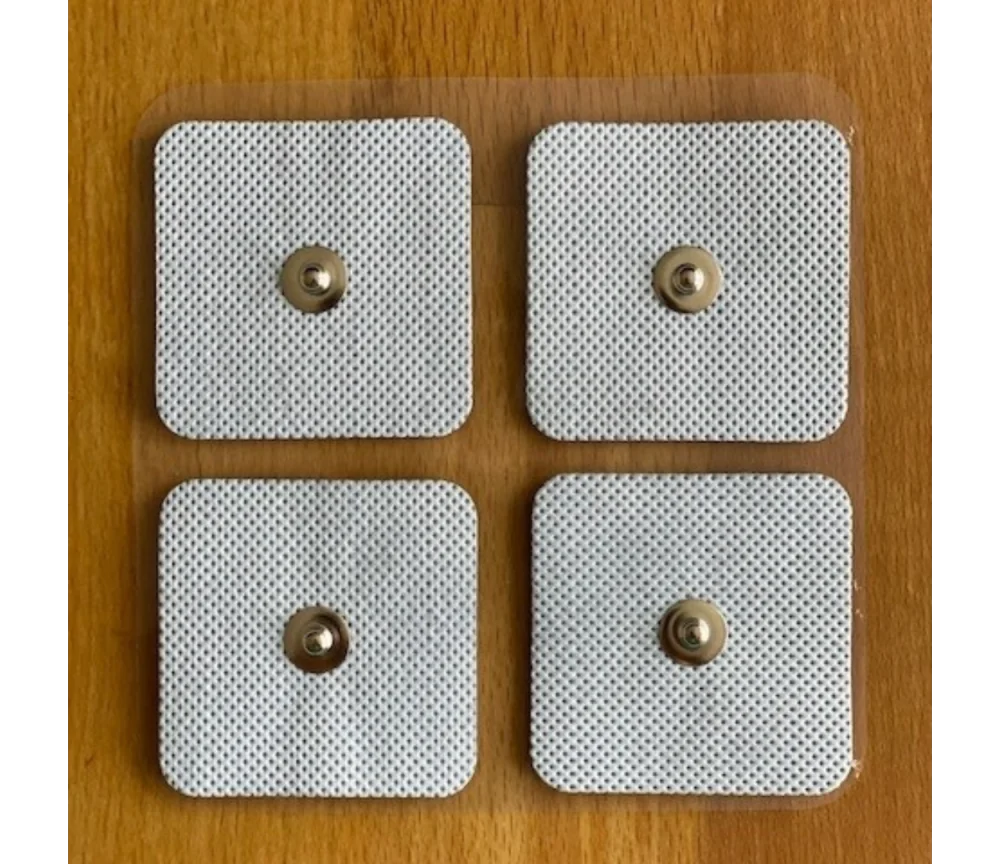 Klebe - Elektroden 4 er Pack 4eckig groß - für Healy Gerät, TimeWaver, Elektro- & Tens- Stimulationsgeräte