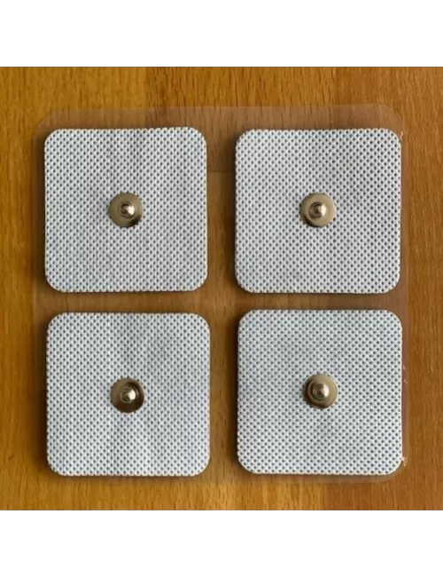 Klebe - Elektroden 4 er Pack 4eckig groß - für Healy Gerät, TimeWaver, Elektro- & Tens- Stimulationsgeräte