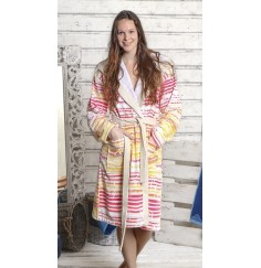 Spirit of OM - Bademantel - gelb-orange-pink