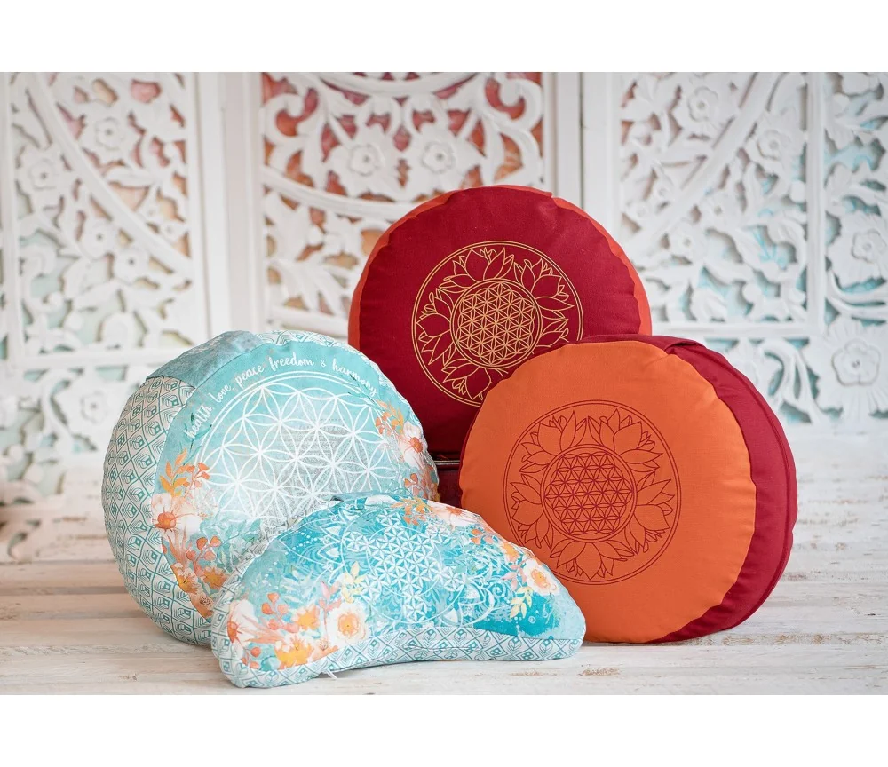 Spirit of OM - Meditationskissen - jade/orange