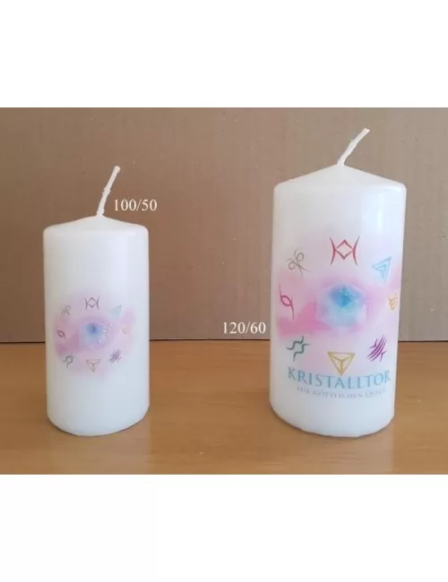 Engelalm - Energiekerze - Kristalltor Kerze - 2 versch. Größen