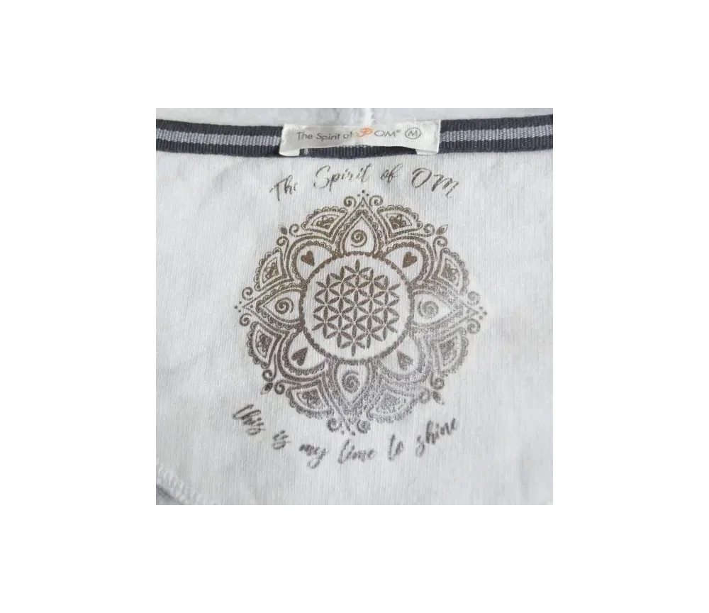 Spirit of OM - Hoodie Buddha - silbergrau
