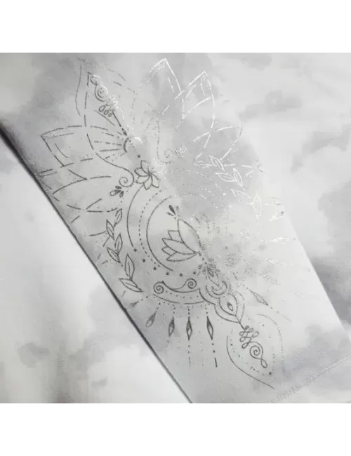 Spirit of OM - Hoodie Buddha - silbergrau