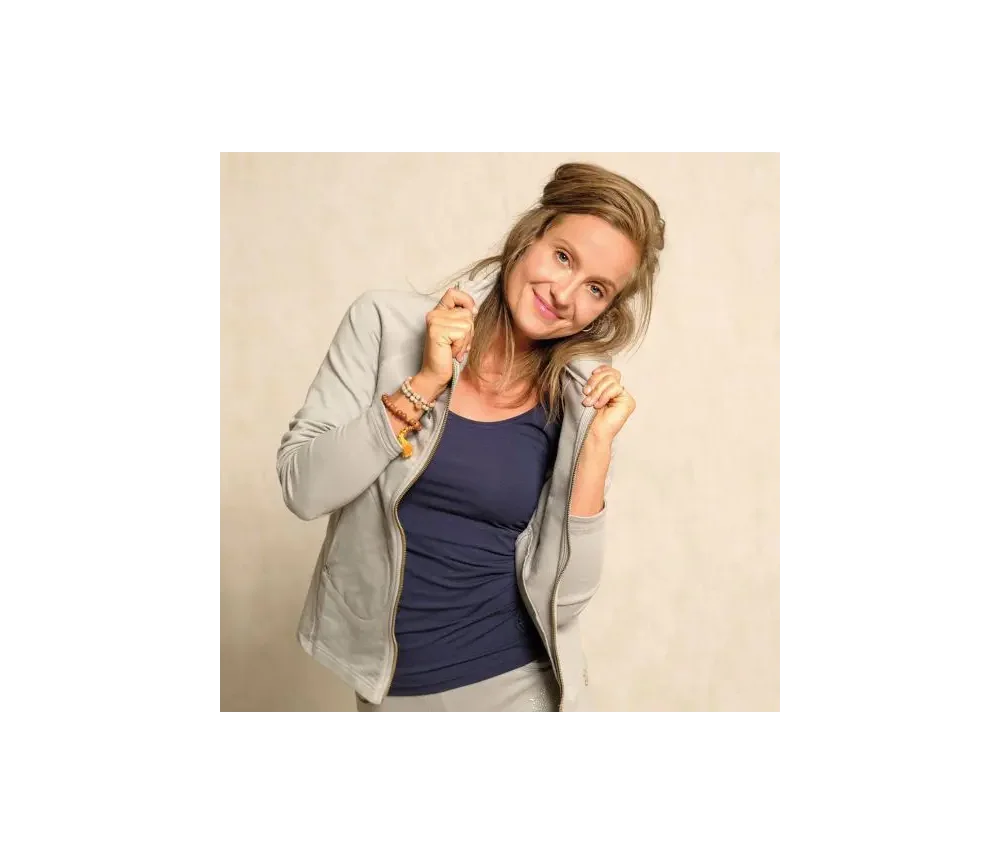 Spirit of OM - Damenjacke - kieselgrau