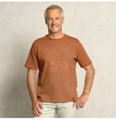 Spirit of OM - T-Shirt men - Ethno - orange-braun