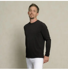 Spirit of OM - Longsleeve Bambus - schwarz