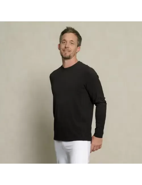 Spirit of OM - Longsleeve Bambus - schwarz