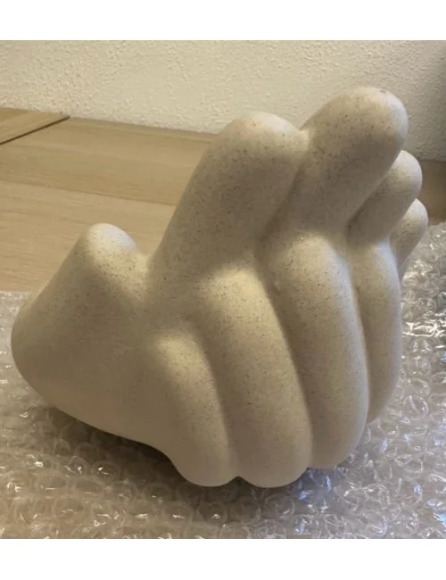 Teelichthalter - Hände voll Licht - Polyresin - creme /beige - ca. 13cm