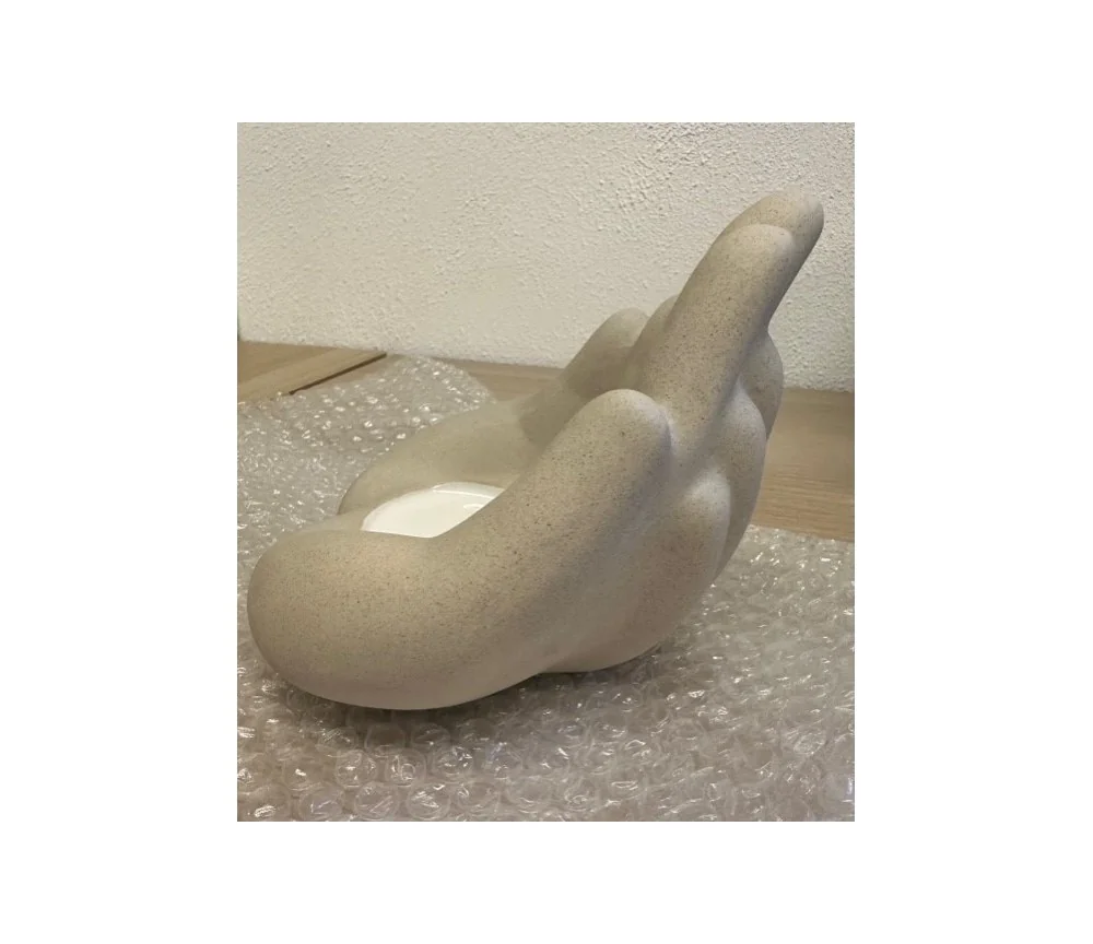 Teelichthalter - Hände voll Licht - Polyresin - creme /beige - ca. 13cm
