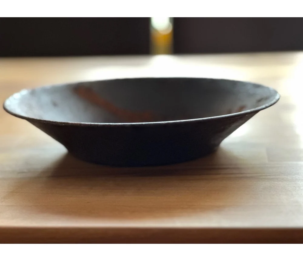 Räucherschale - groß Rund - Metall - Rost Effekt ca.27,5x 5,5 cm