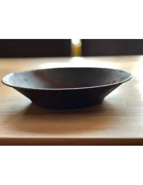 Räucherschale - groß Rund - Metall - Rost Effekt ca.27,5x 5,5 cm