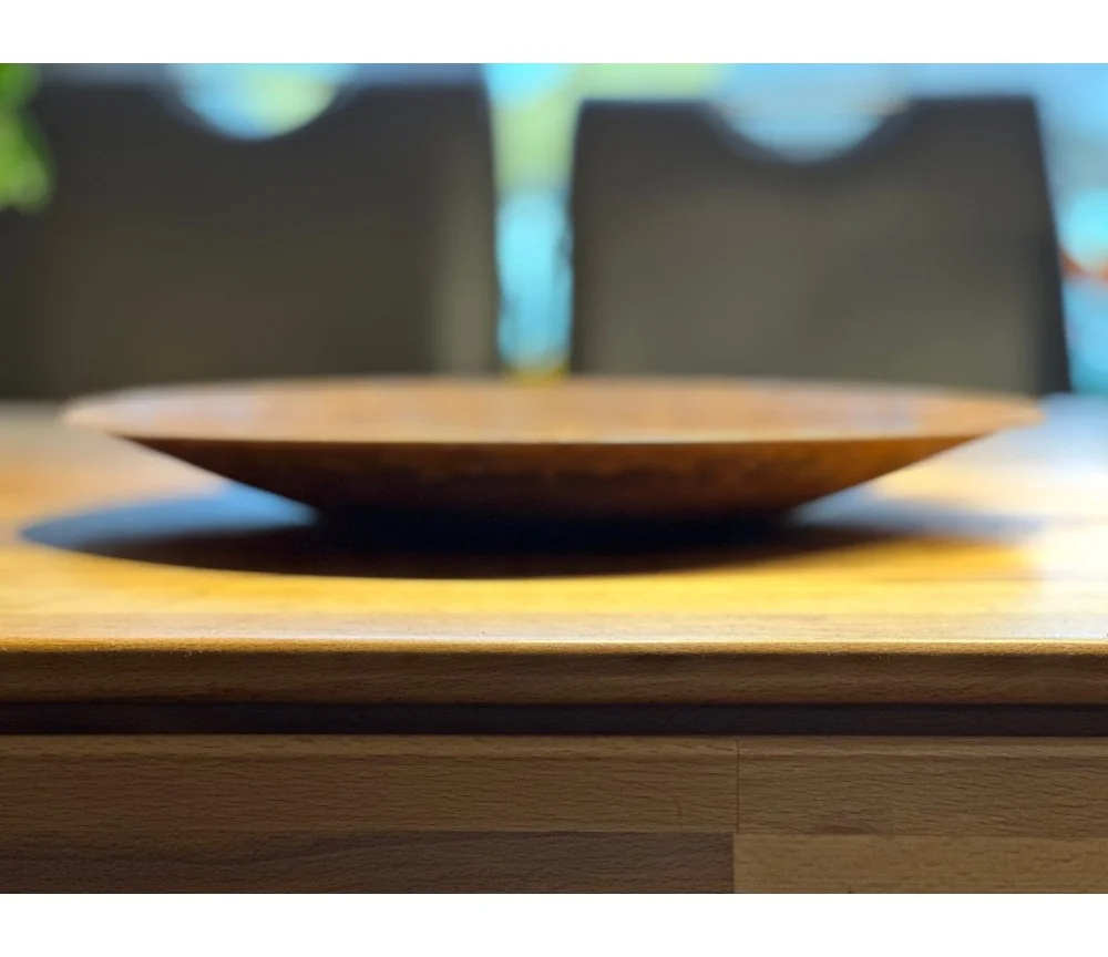 Räucherschale / Räucherteller - groß Rund - Metall - Rost Effekt ca.36 x 4 cm