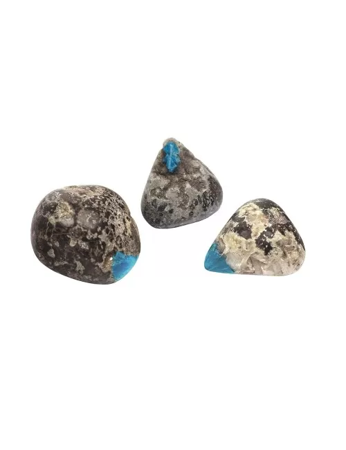 Trommelsteine - Cavansit in Matrix - 3 Stück