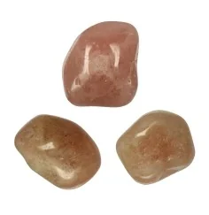 Trommelsteine - Granat - Grossular- ca. 2,0cm - 3 Stück