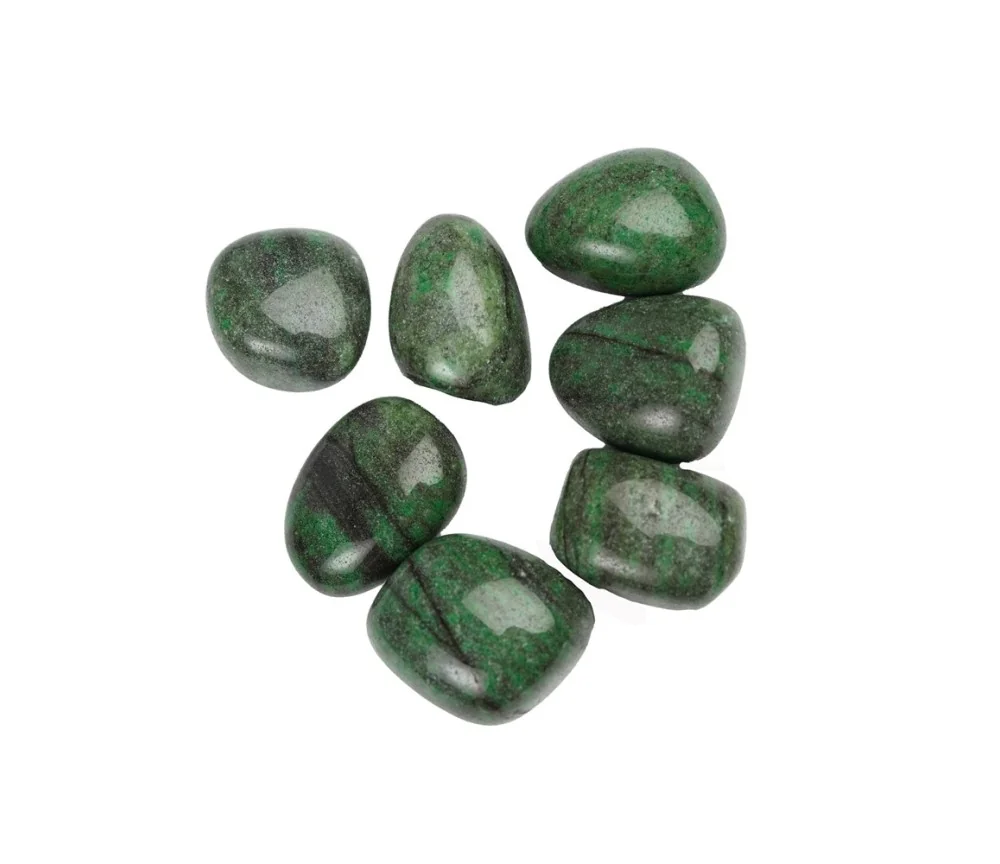 Trommelsteine - Gneis - grün- gemischte Größen - 100gr Beutel