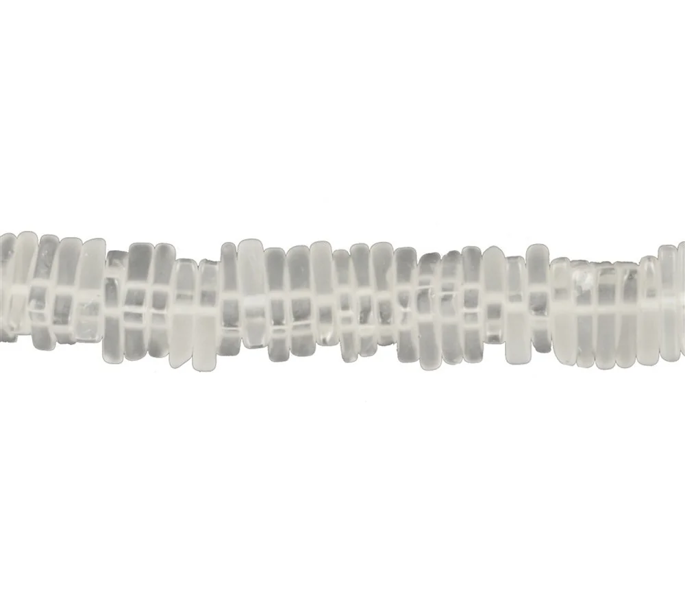 Heilstein & Edelstein-Strang - Dreieck flach, Bergkristall, matt, 03 x 11mm