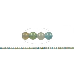 Heilstein & Edelstein-Strang - Kugeln, Beryll (Aquamarin/Morganit), 04mm