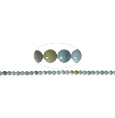 Heilstein & Edelstein-Strang - Kugeln, Aquamarin/Heliodor, 06mm (39cm)