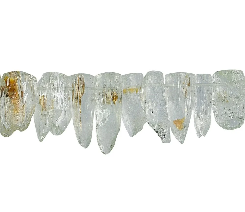 Heilstein & Edelstein-Strang - Rohkristalle, Beryll, 19 – 32mm (38cm), Unikat Nr. 02