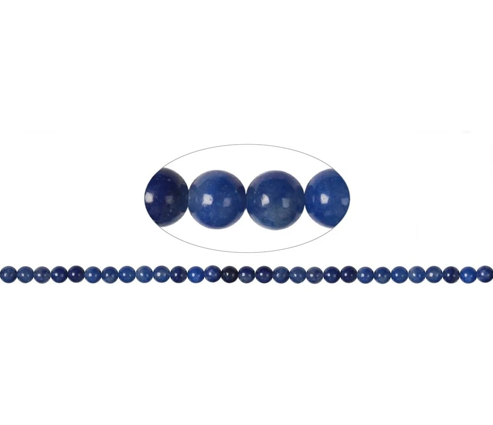 Heilstein & Edelstein-Strang - Kugeln, Blauquarz, 06mm