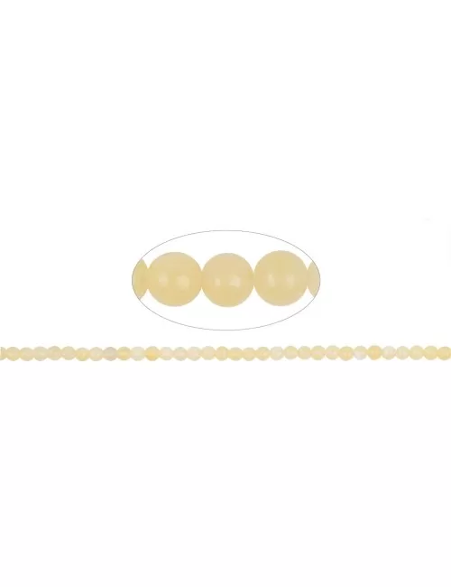 Heilstein & Edelstein-Strang - Kugeln, Calcit (orange), 04mm