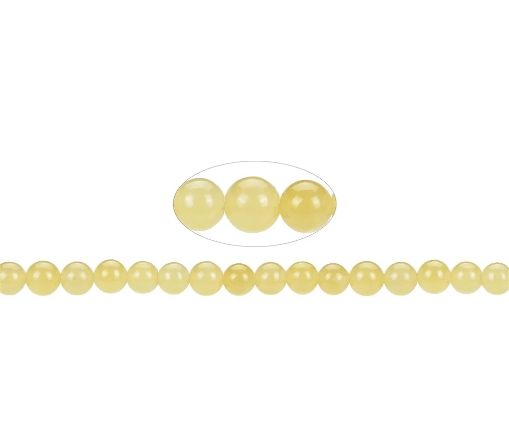 Heilstein & Edelstein-Strang - Kugeln, Calcit (orange), 06mm