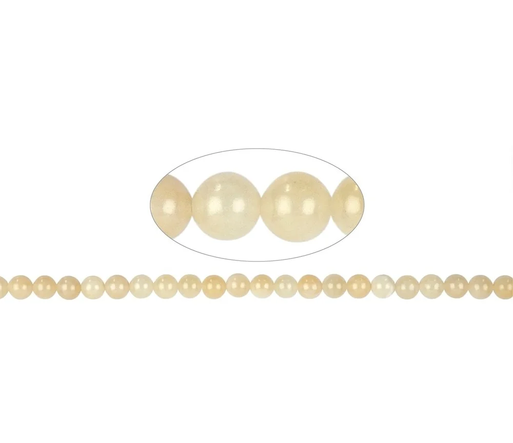 Heilstein & Edelstein-Strang - Kugeln, Calcit (orange), 08mm