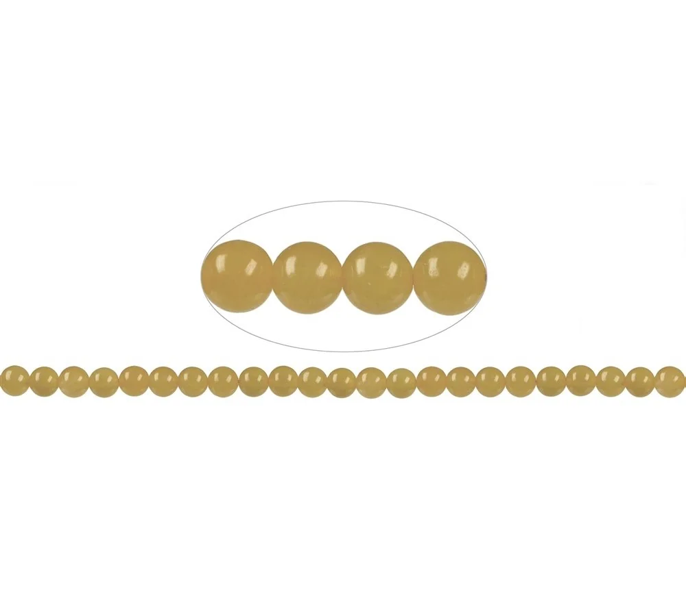 Heilstein & Edelstein-Strang - Kugeln, Calcit (orange) AA, 08mm