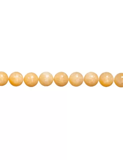 Heilstein & Edelstein-Strang - Kugeln, Calcit (orange), 12mm