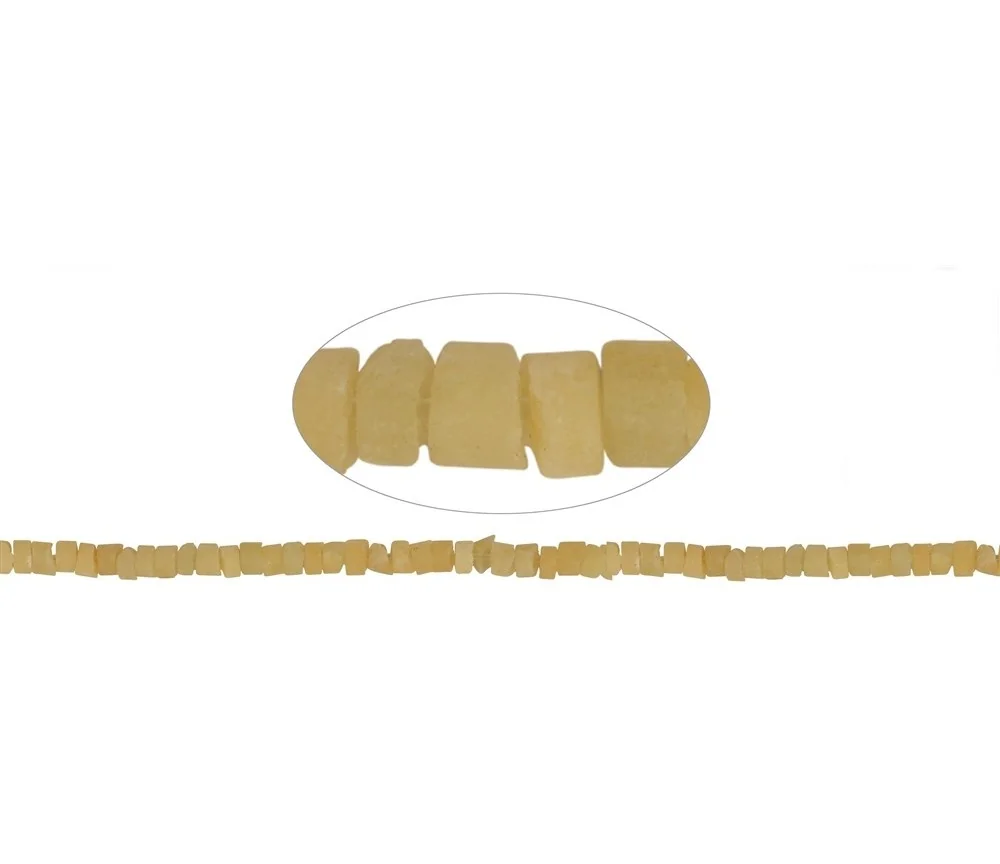 Heilstein & Edelstein-Strang - Zylinder, Calcit (orange), matt, 03-04 x 05-06mm (37cm)