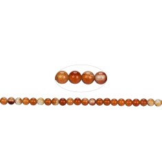 Heilstein & Edelstein-Strang - Kugeln, Carneol (gebr.), 04mm