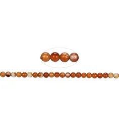 Heilstein & Edelstein-Strang - Kugeln, Carneol (gebr.), 04mm